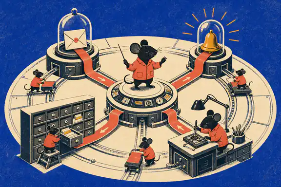 Illustration of the Graff evolutionary coding harness running AI coding agents through parallel task stations.